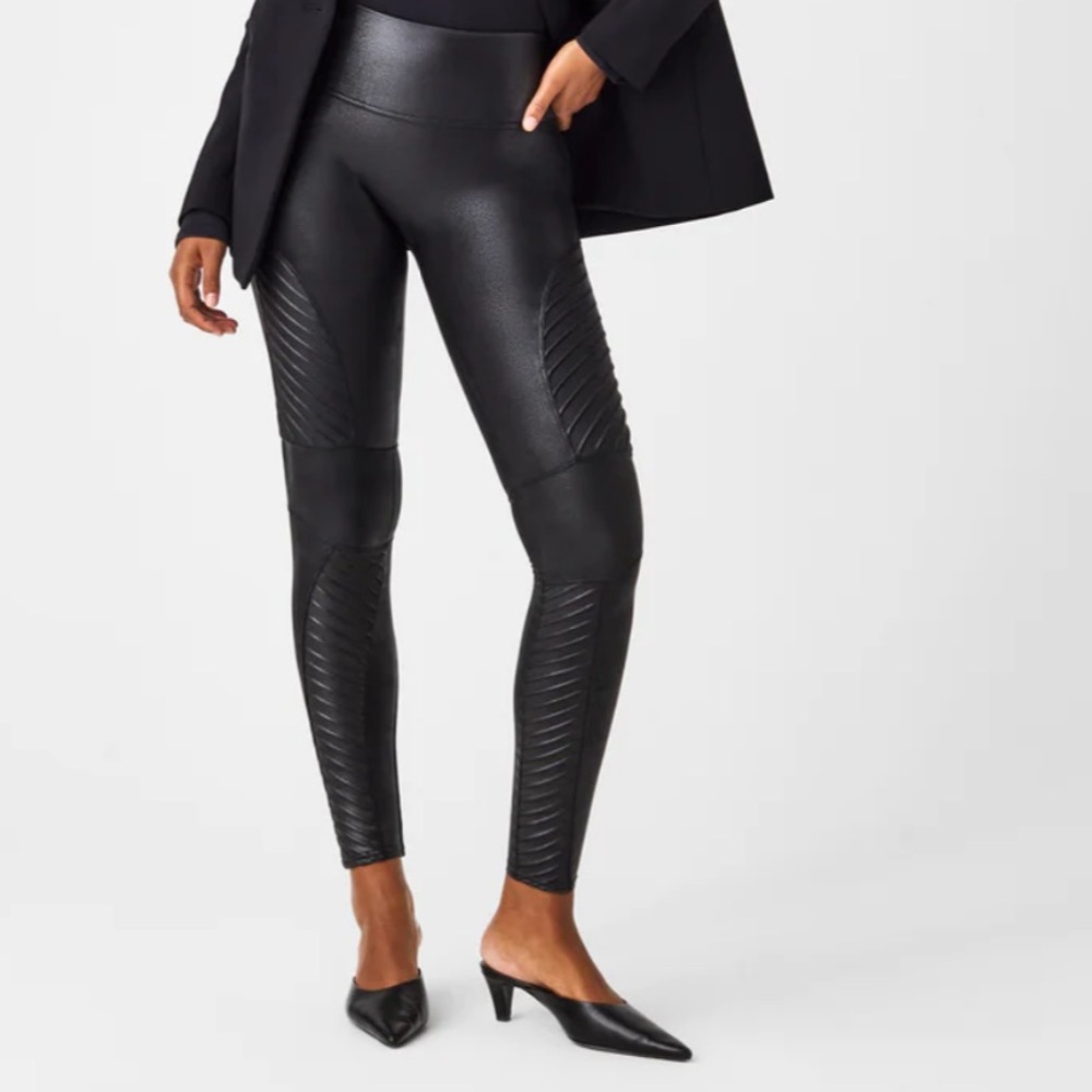 SPANX FAUX LEATHER MOTO LEGGING